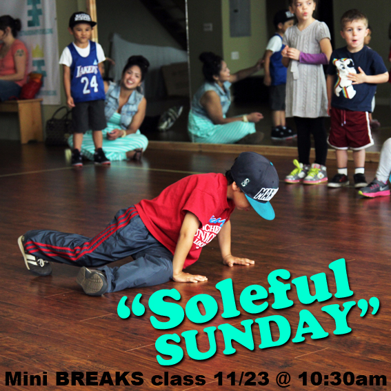 "Soleful SUNDAY" morning Mini BREAKS classes are back starting Sunday, 11/23 at 10:30am!
